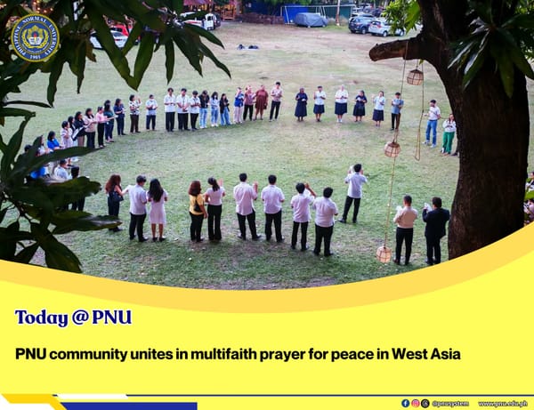 PNU community unites in multifaith prayer for peace in West Asia